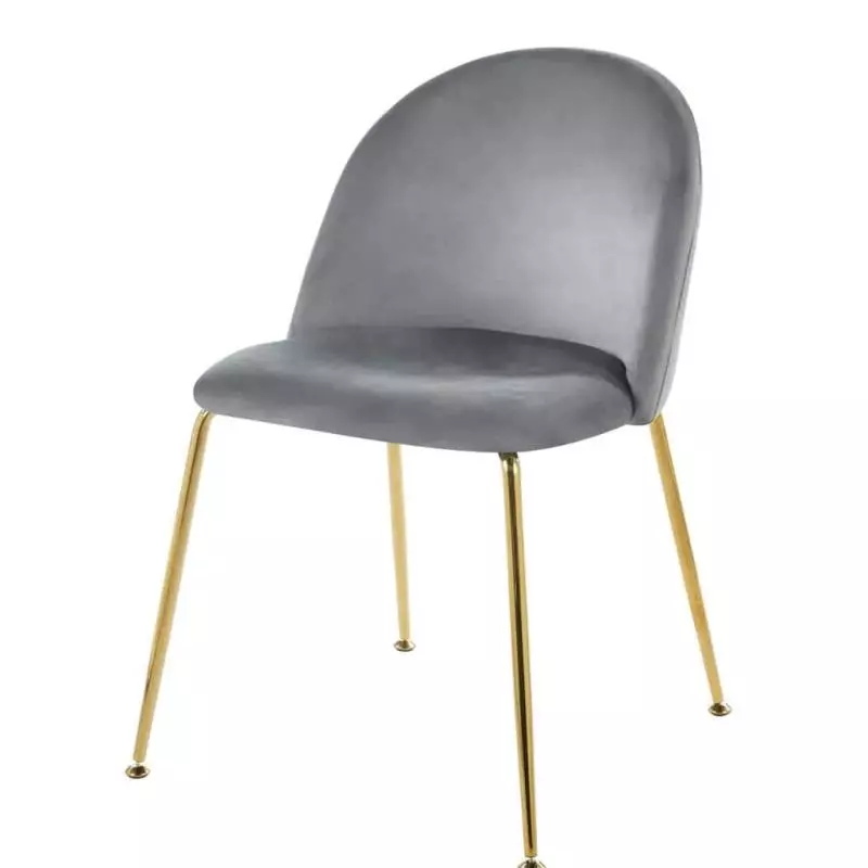 Silla Frank pana pata dorada Gris