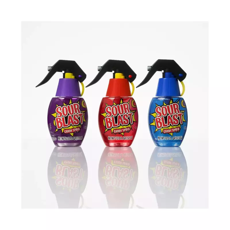 Sour blast candy spray