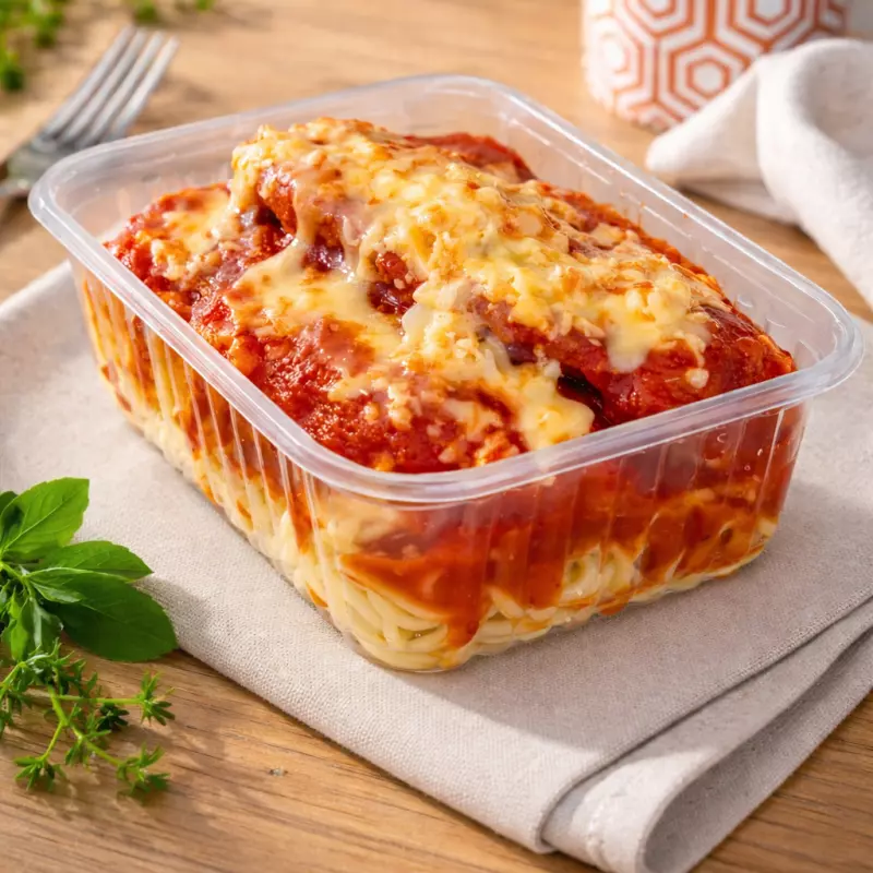 Frango Parmegiana com macarrão