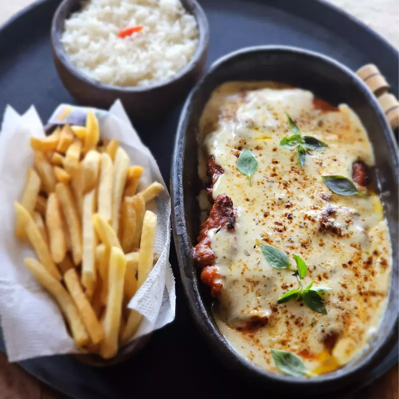 Filé à parmegiana (carne) 2 p