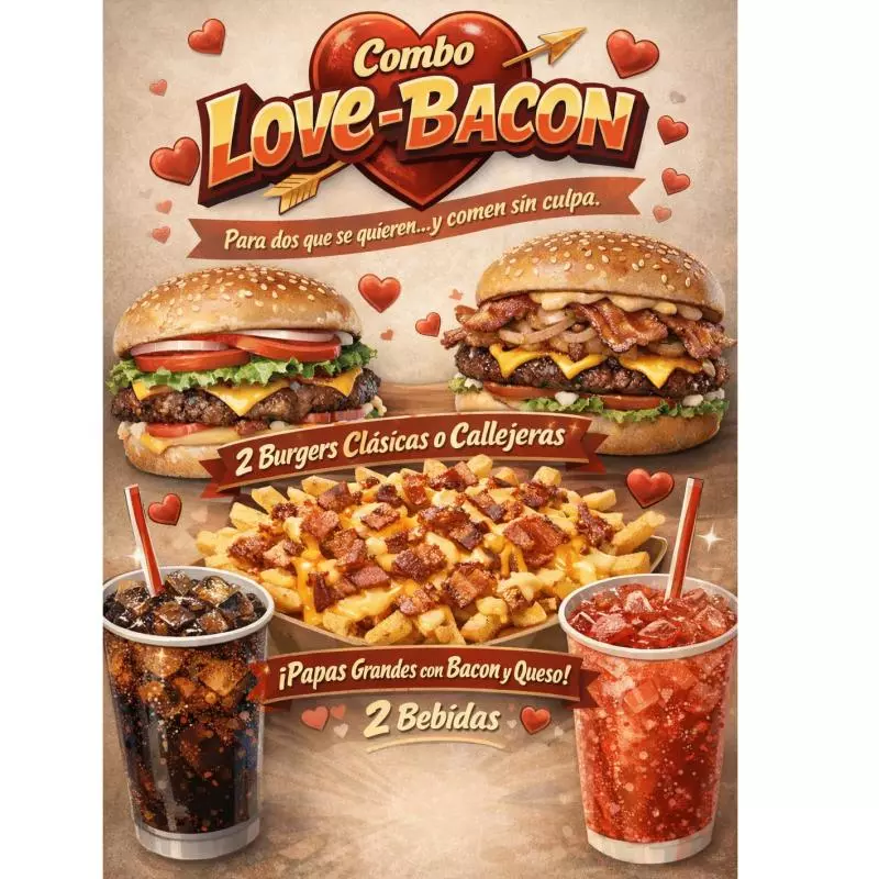 COMBO LOVE-BACON🍔🥓PAREJA