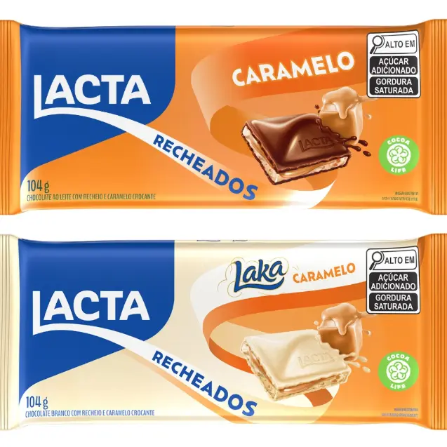 Lacta recheados caramelo 98g