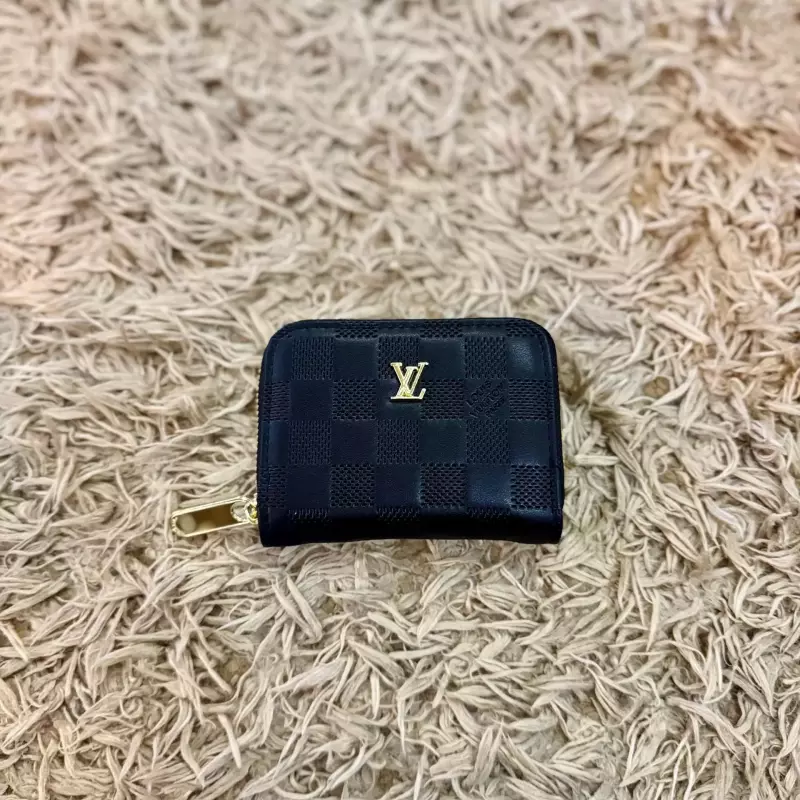 MINI BILLETERA LV BLACK CUADROS