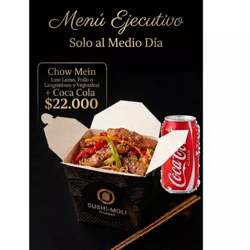 CHOW MEIN  de pollo + coca cola