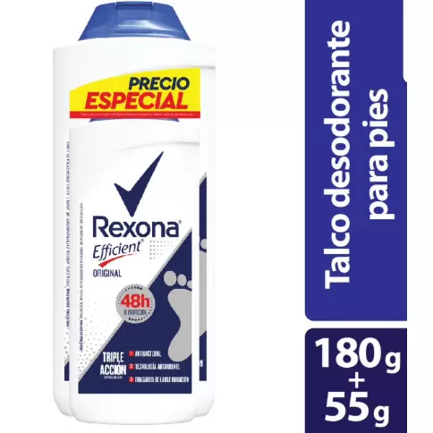 TALCO REXONA EFFICIENT 180 GR+55 GR