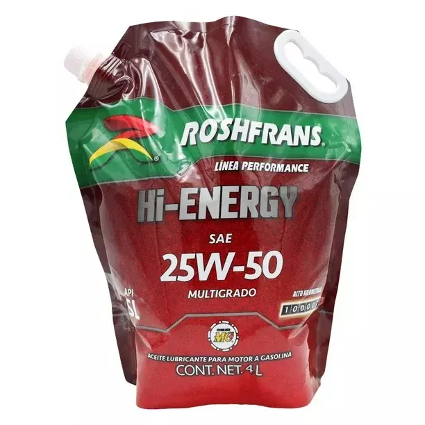 Roshpack SAE 25w-50 de 4 litros.