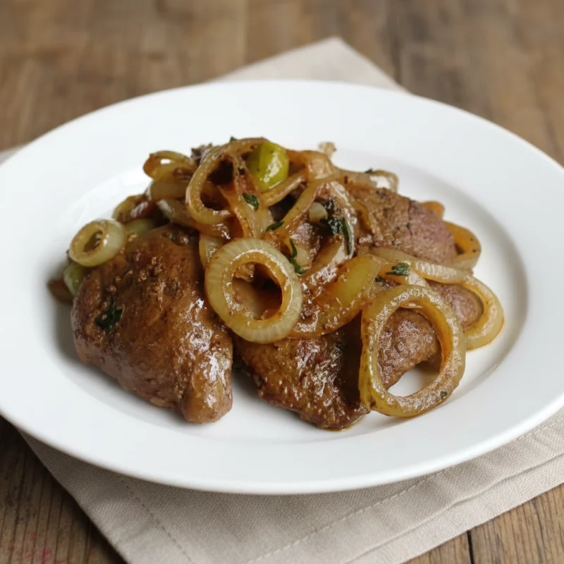 FIGADO DE BOI ACEBOLADO