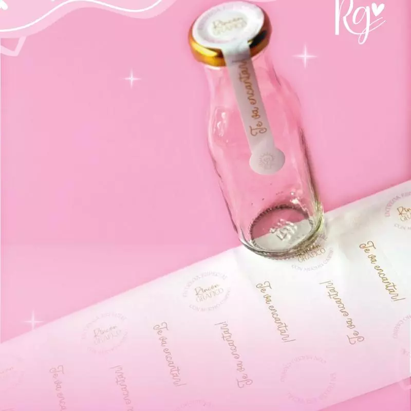 100 Sticker para sella con logo