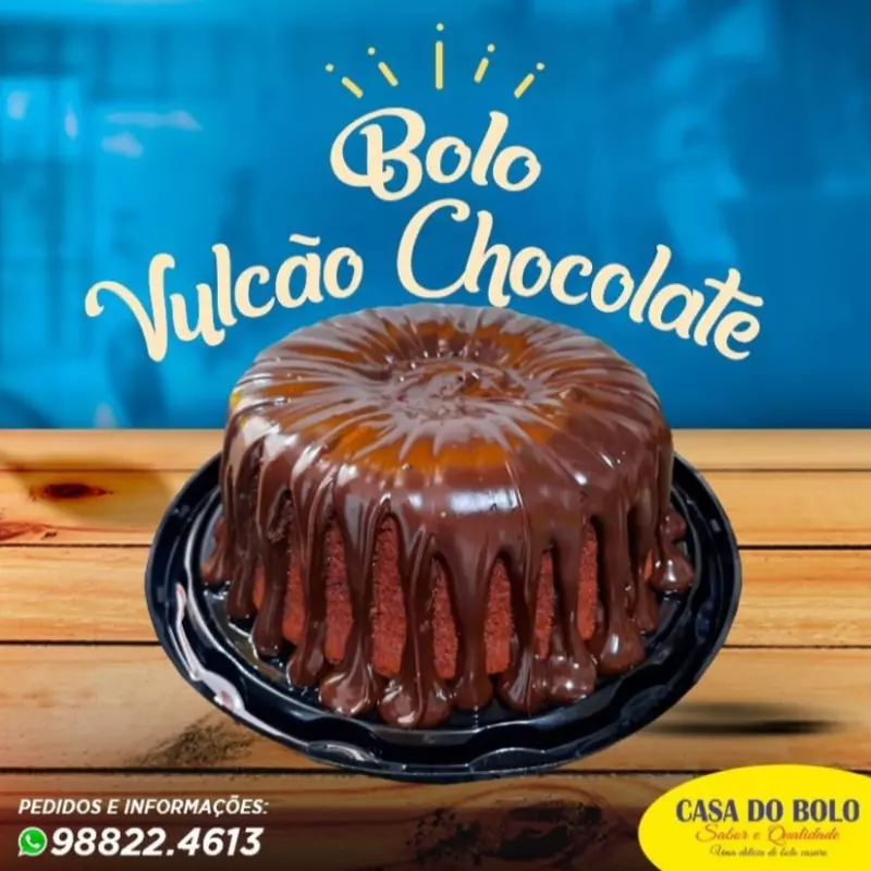 Bolo Vulcão de Chocolate