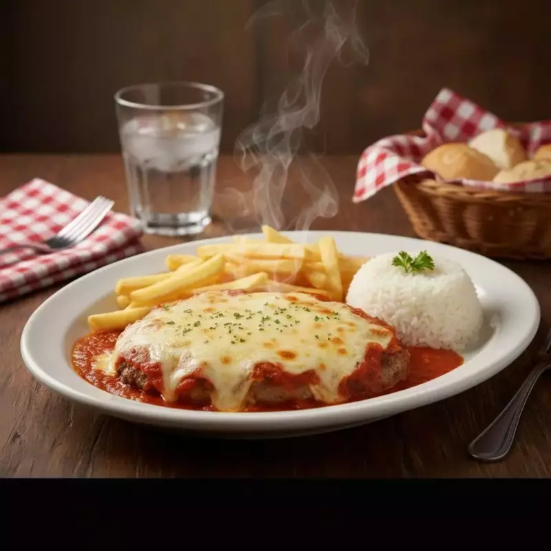 Parmegiana de carne + fritas