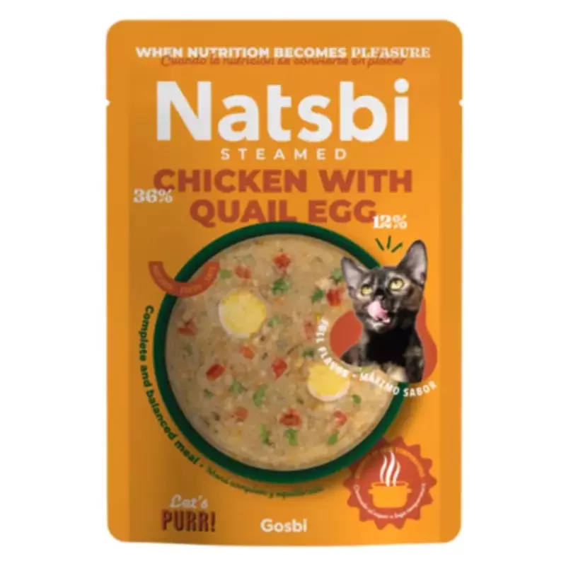 Caldo de pollo y huevo para gato 80g