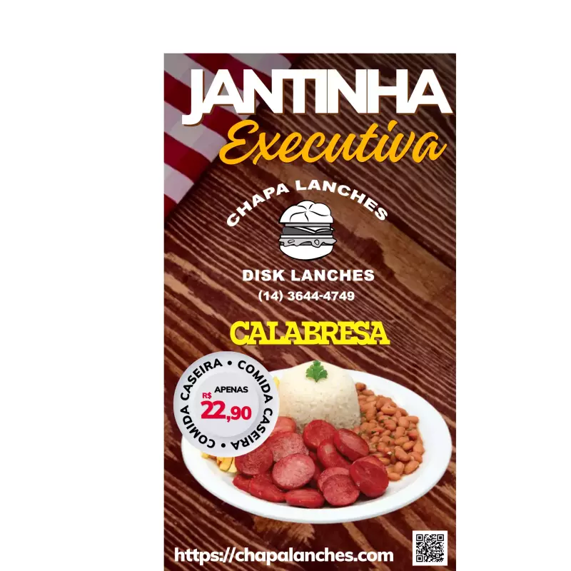 PRATO EXECUTIVO DE CALABRESA