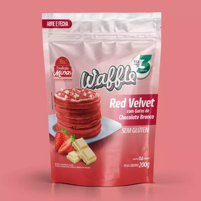WAFFLE TRAD RED VELVET C/GOTAS 60G