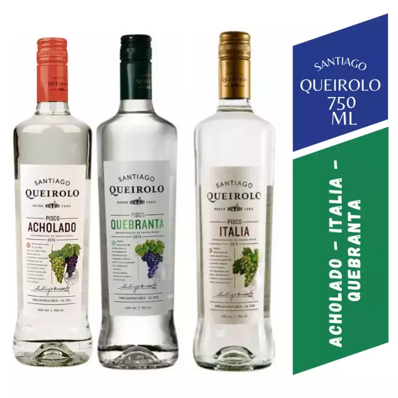 Pisco Santiago Queirolo - 750 Ml