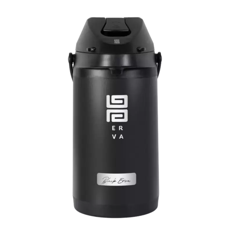 GARRAFA INOX PRETA - BLACK ERVA - 4L
