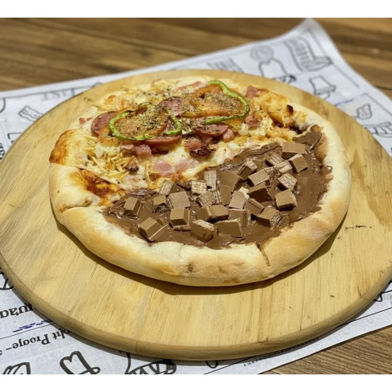 Pizza dois sabores ( 4 Pedaços )