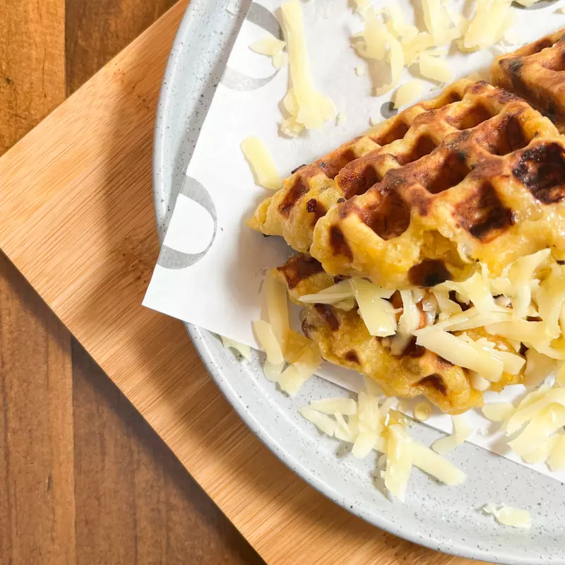 WAFFLE DE PLÁTANO MADURO