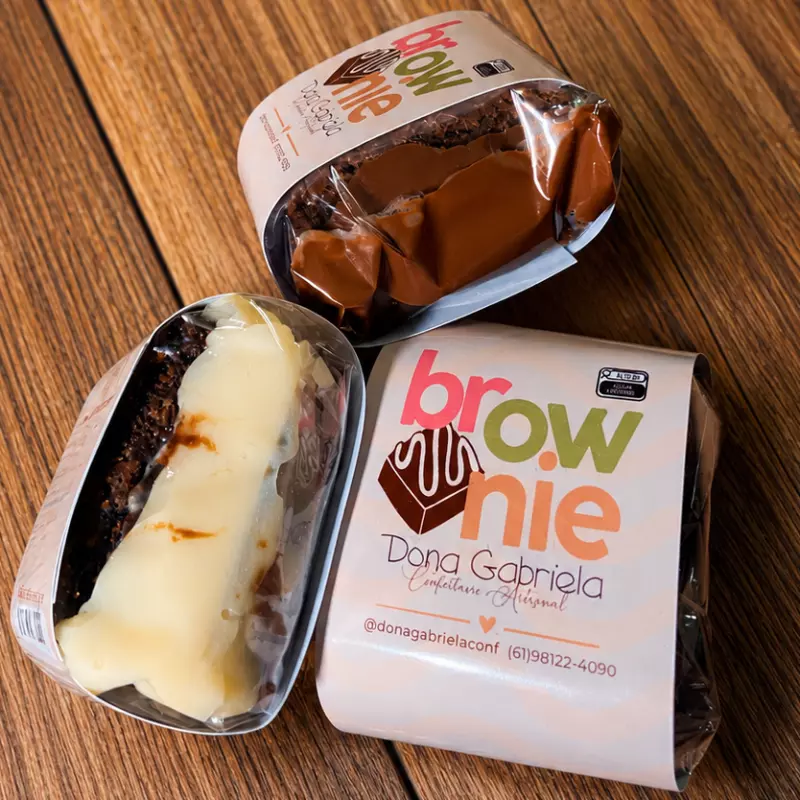 Trio De Brownies Recheados Com Ninho