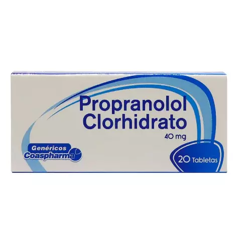 PROPRANOLOL 40MG CAJA X 20 TABLETAS