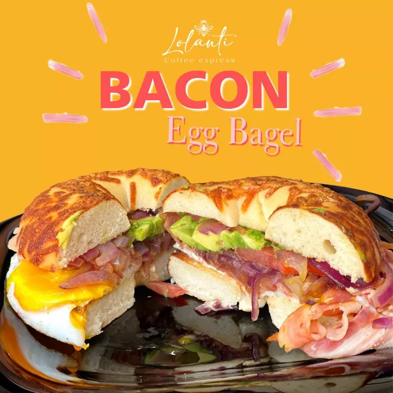 Bacon egg bagel