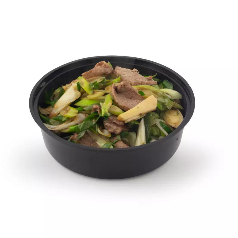 CARNE CON JENGIBRE Y CEBOLLÍN