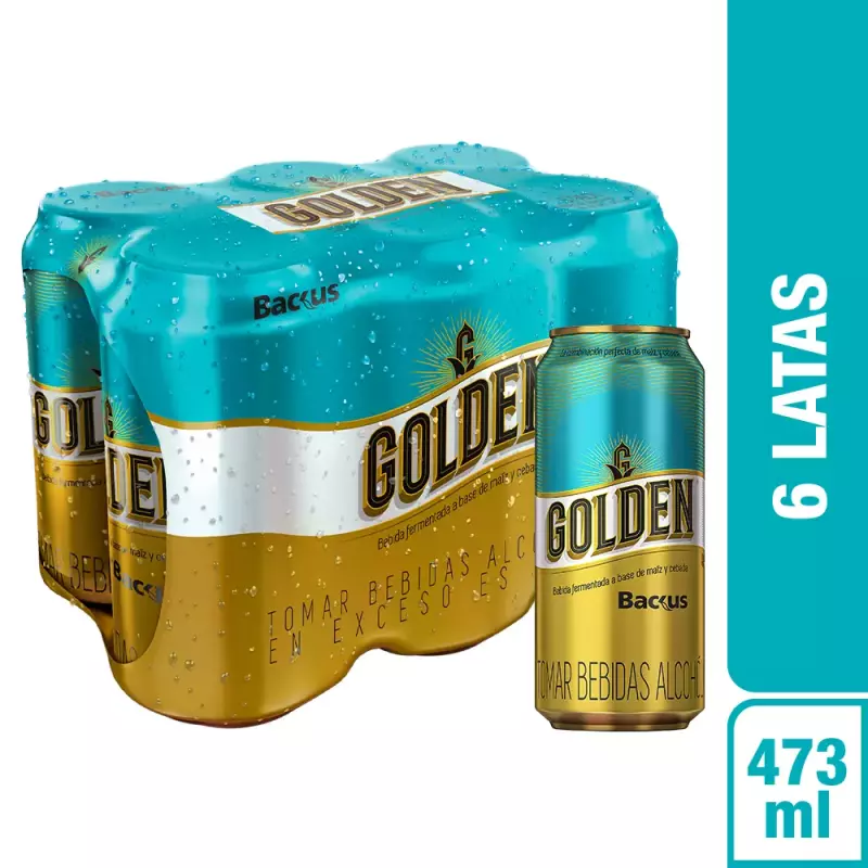 CERVEZA GOLDEN 473 ML X 6 UND