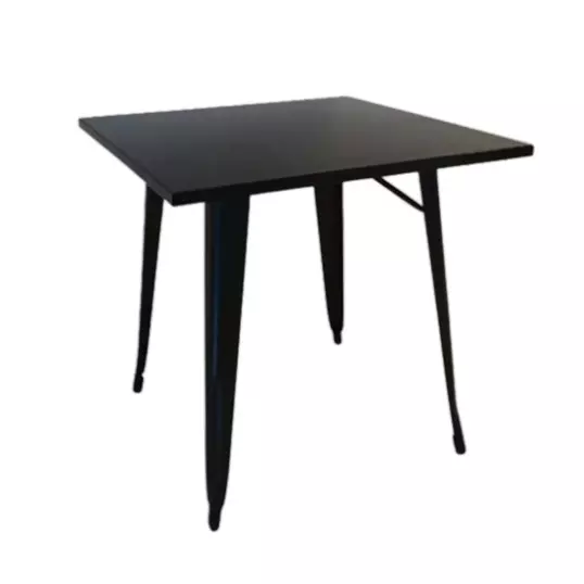 Mesa Tolix 80 x 80 Negro