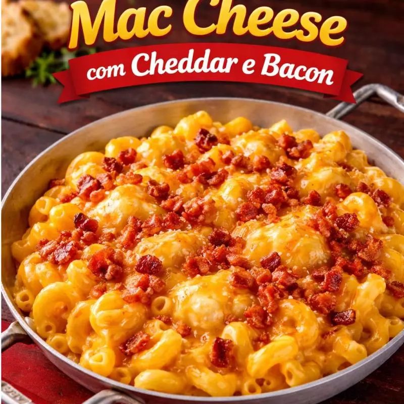 Mac & Cheese com Cheddar e Bacon