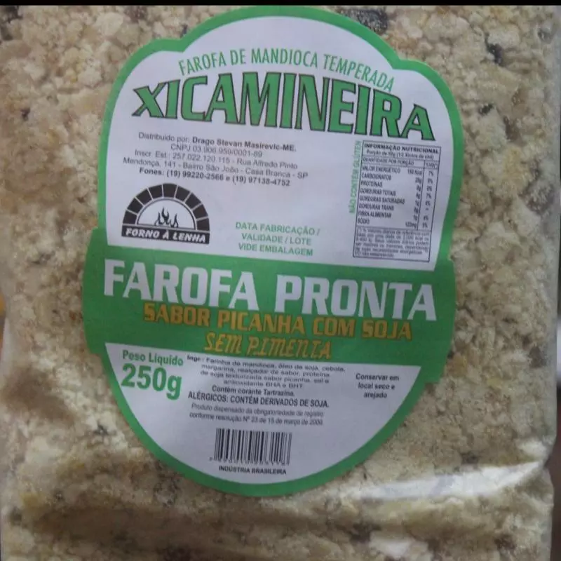 Farofa Pronta - Picanha c/Soja s/Pimenta 250g