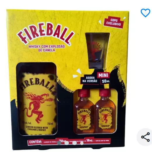 Kit Licor Fireball 750ml