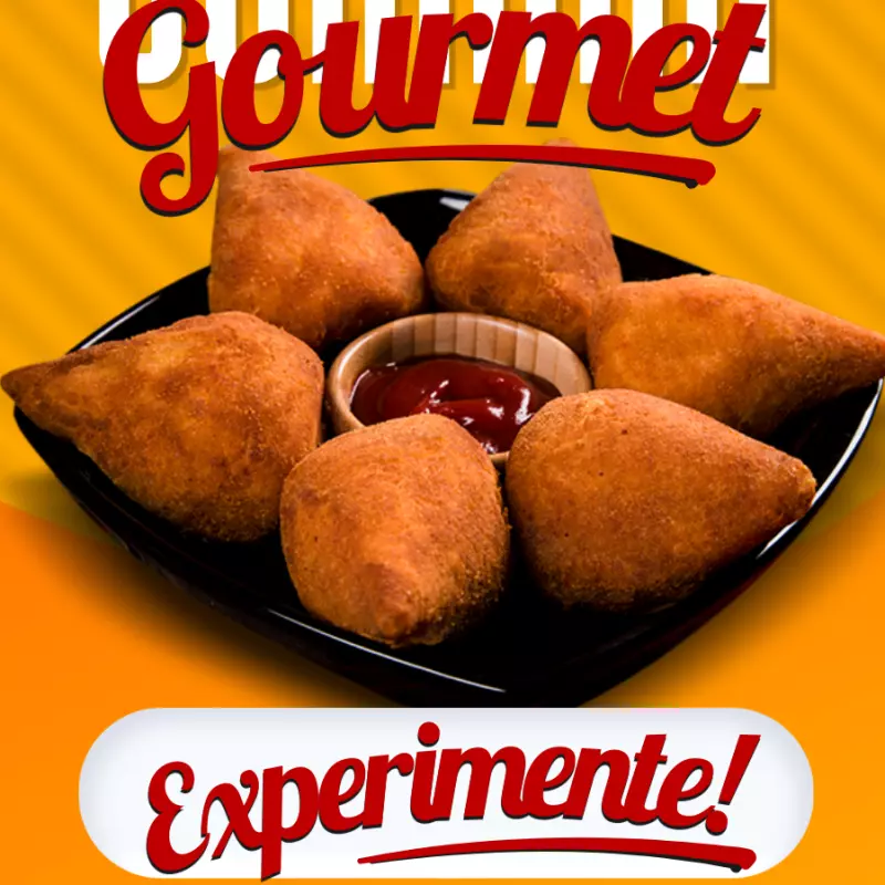 Kit 12 Coxinha Gourmet + 2 molhos