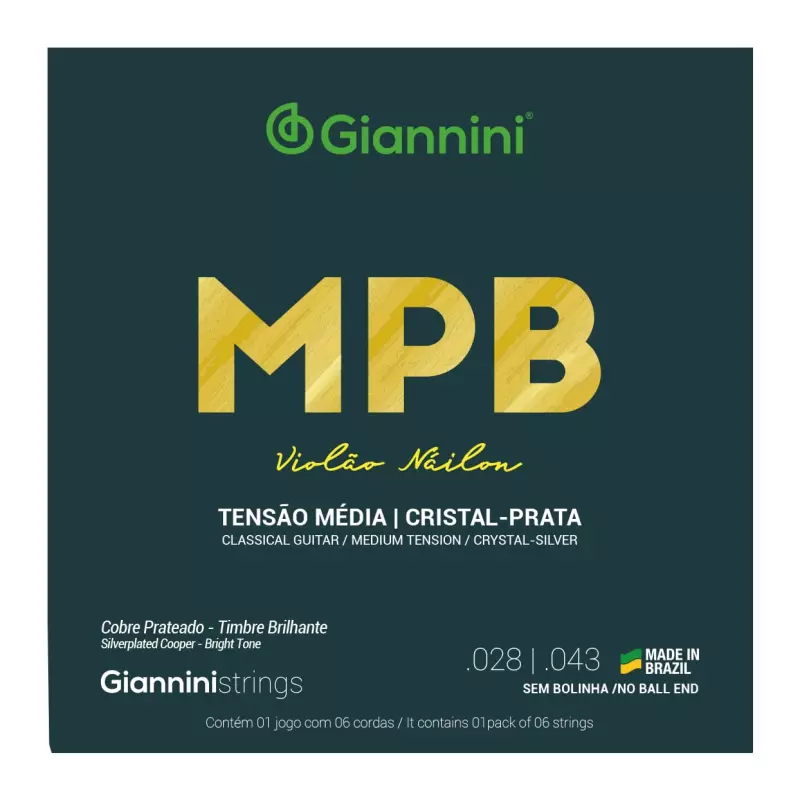 CORDA GIANNINI NYLON CRISTAL-PRATA