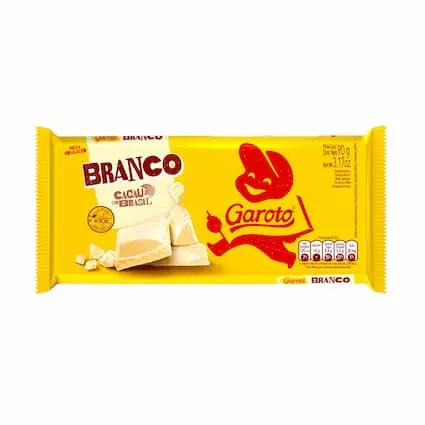 Garoto chocolate em barra
