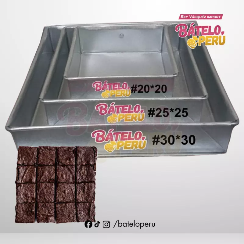 MOLDE BROWNIE CUADRADO ALUM