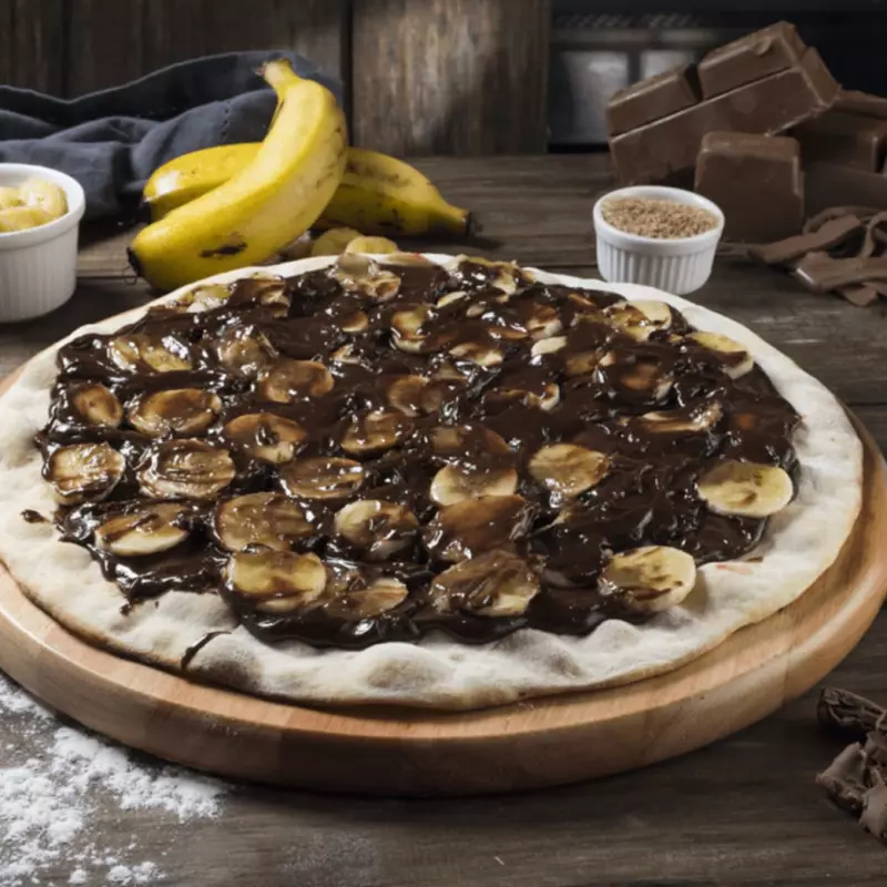 PIZZA CHOCOLATE COM BANANA
