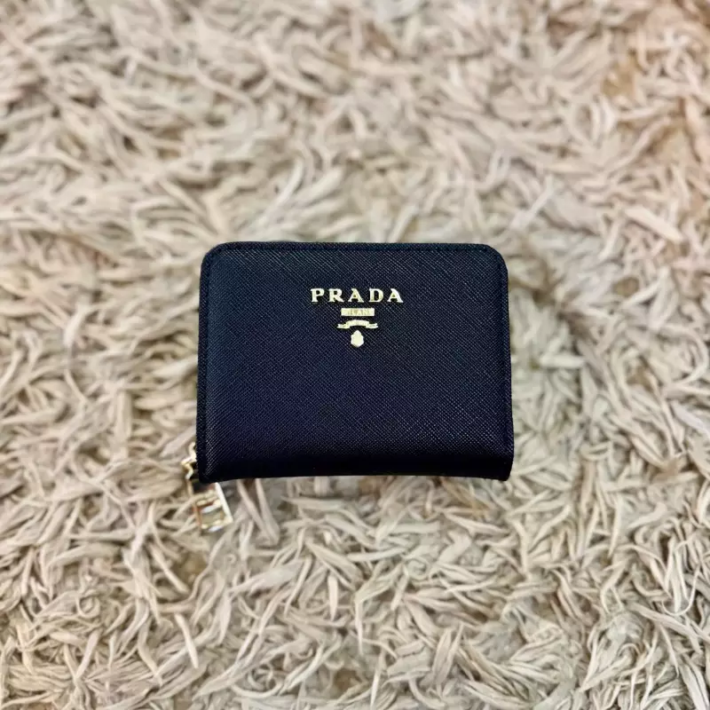 MINI BILLETERA PRADA BLACK CLASSIC