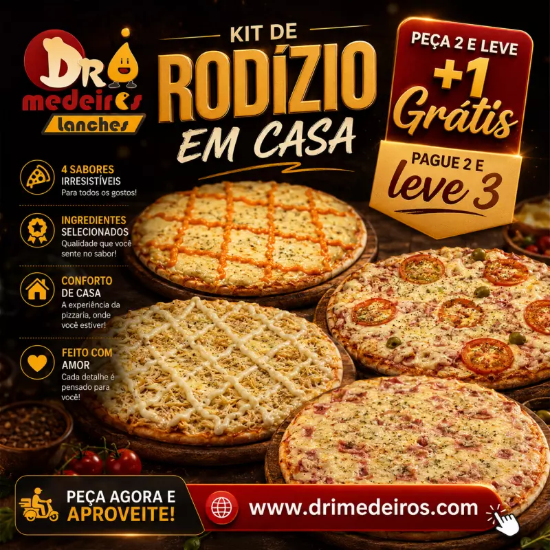 Kit Rodízio em casa