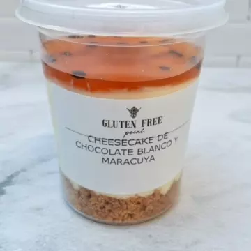 Cheeseake de choco blanco y maracuya