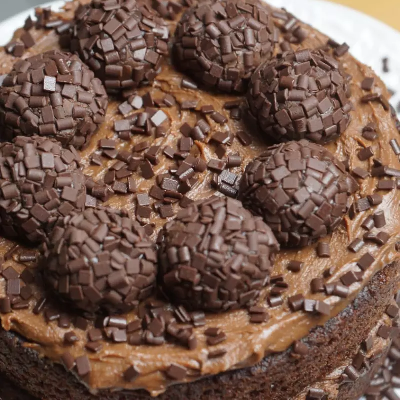 Brigadeiro de cacau e creme de avelã