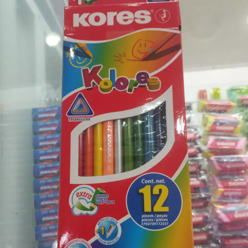 Creyones kores triangulares 12