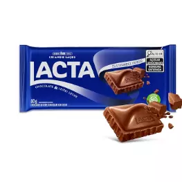 Barra chocolate Lacta -80 gramas