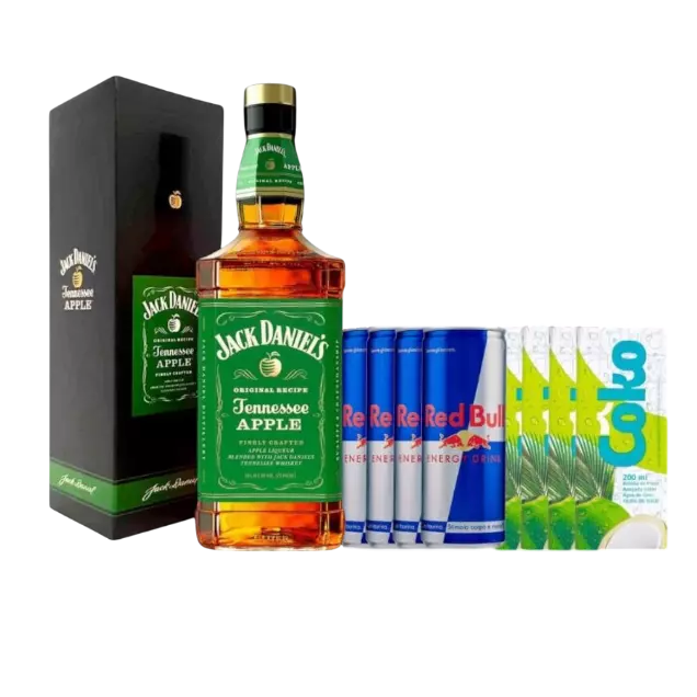 JACK DANIELS MAÇA VERDE  + RED BULL