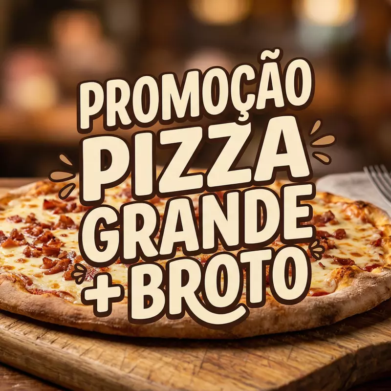 GRANDE 40CM 2 SABORES s/BORDA +BROTO