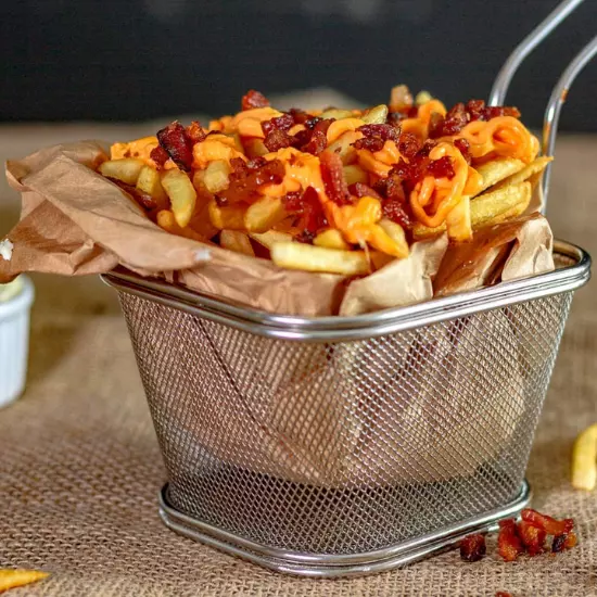 Batata com Cheddar e Bacon