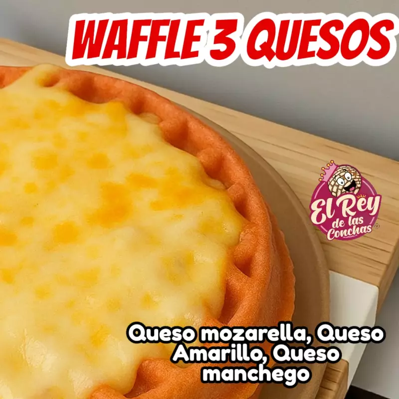 Waffle tres quesos
