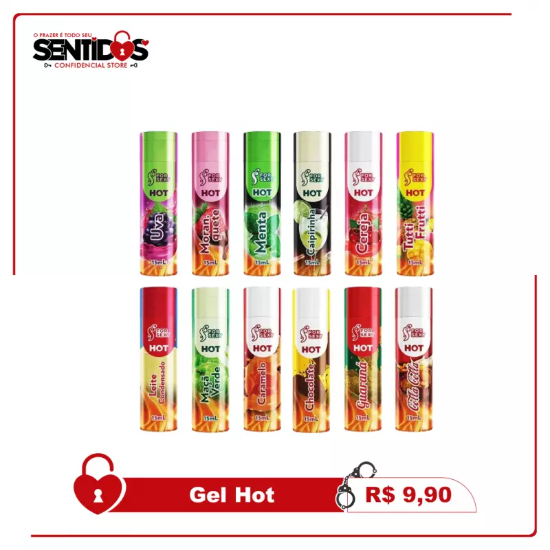 Gel Hot Beijável para Massagem