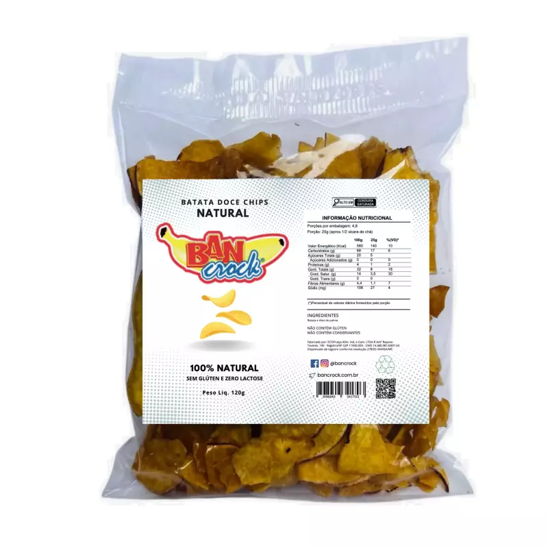 Chips Batata Doce Natural - 120g