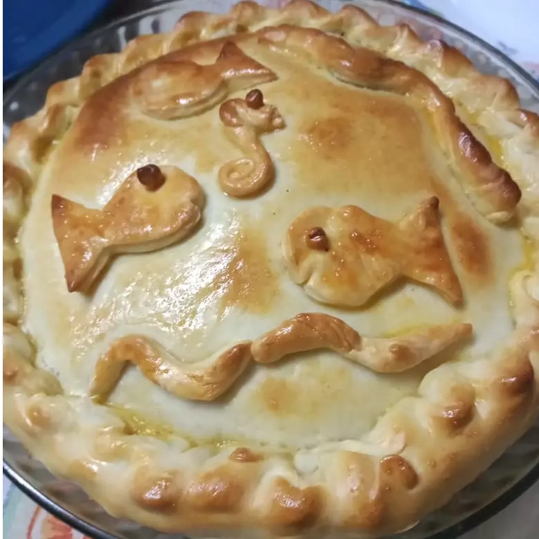 Tarta individual de pescado