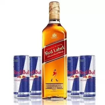 Red Label + 4 latas de Red Bull