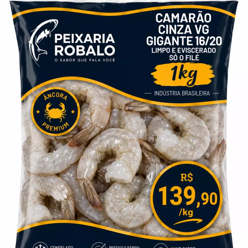 Camarão Cinza VG Gigante 16/20